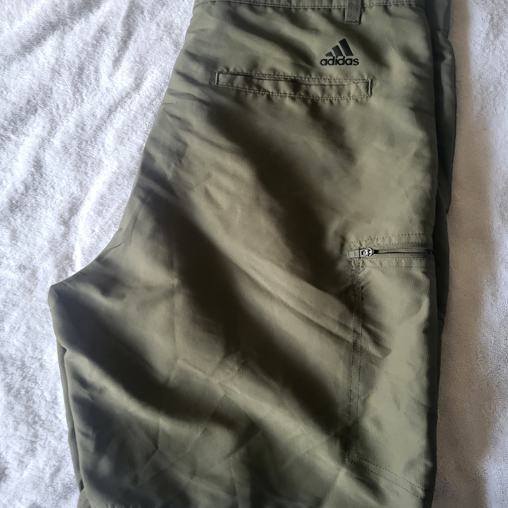 adidas Olive Green Athletic Shorts